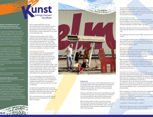 Kunst brengt mensen bij elkaar, zelfs tussen de vrachtwagens!